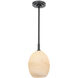 Artemis 1 Light 8 inch Oil Rubbed Bronze Pendant Ceiling Light in Alabaster Glass